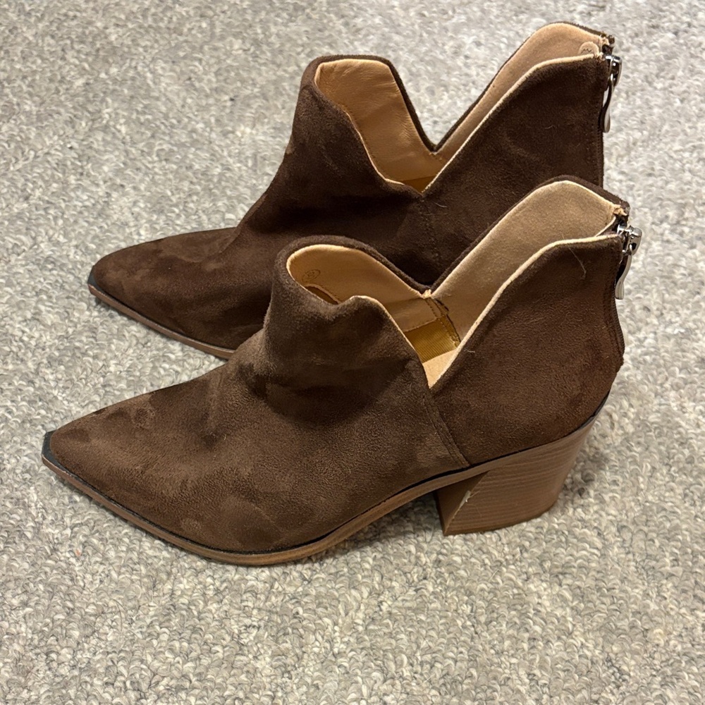 Brown Suede Ankle Boots